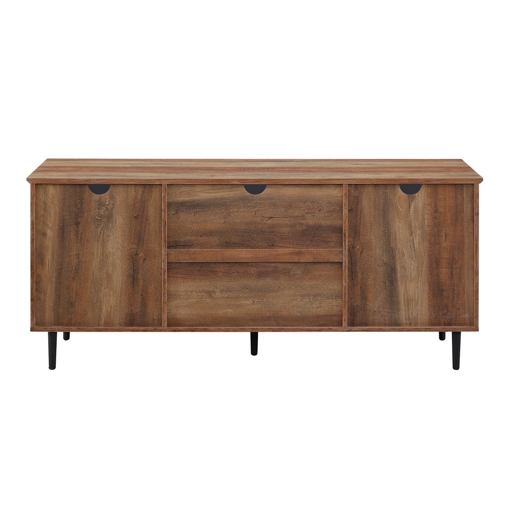 Transitional TV Stand for TVs up to 64" Reclaimed Barnwood F8987