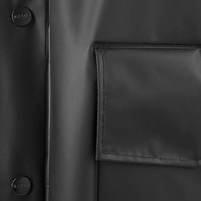 Foggy Black Hooded Coat U741