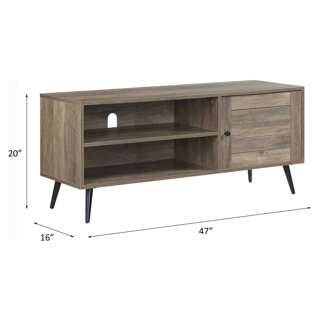 Rustic Oak Black TV Stand C109
