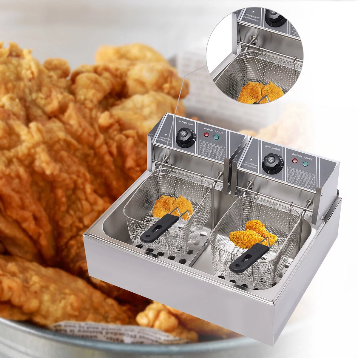 5000W 12L Stainless Steel Electric Deep Fryer Z601