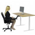 White Natural Bamboo Adjustable Computer Desk G4473