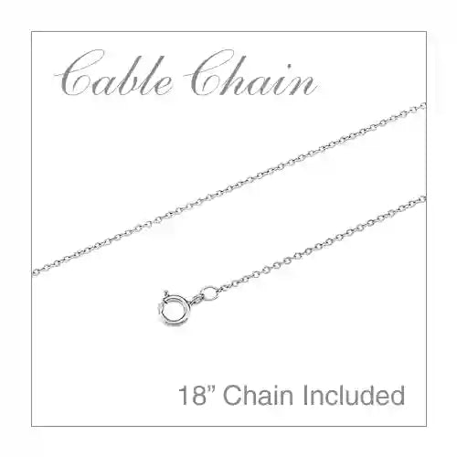 14K White Gold Diamond Cross with 18" Chain H4231