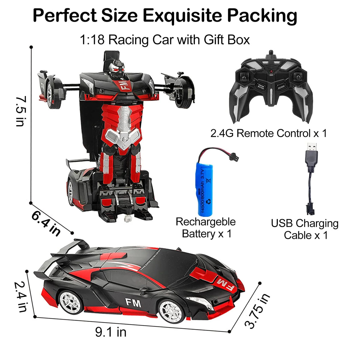 Black Remote Control Car M7274