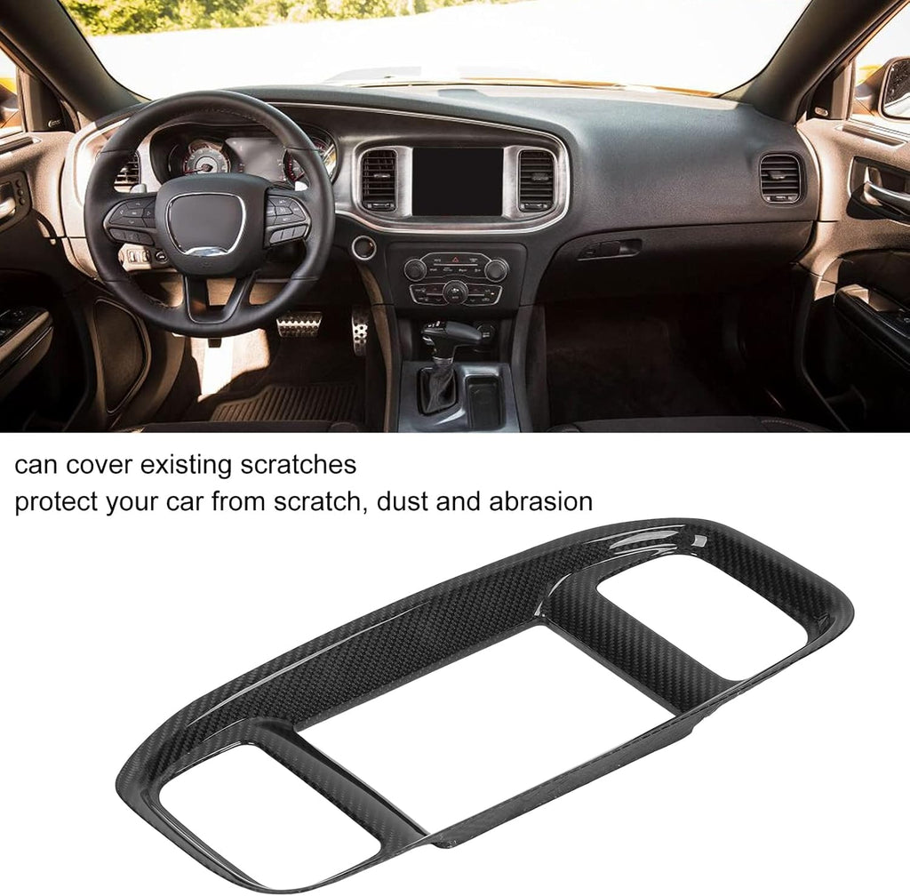 Gloss Black Carbon Fiber Car Stereo Radio Fascia Frame B580845