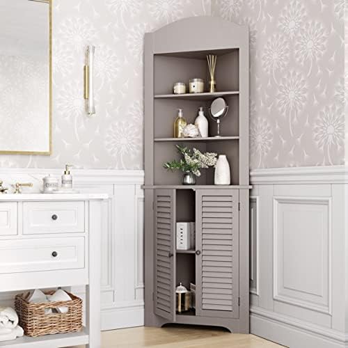 Taupe Tall Corner Cabinet D9770