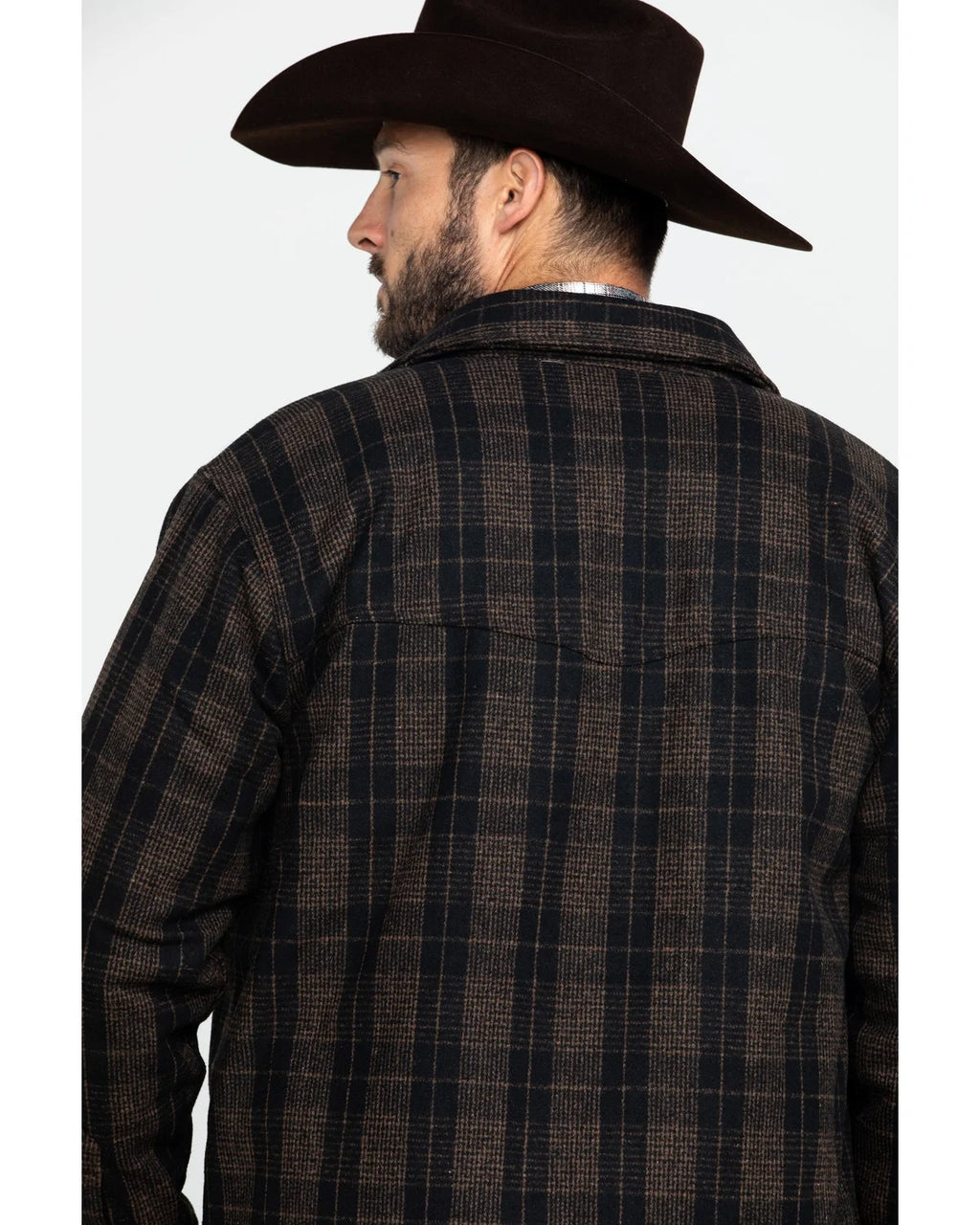 Brown Large Snap-Front Jacket P858