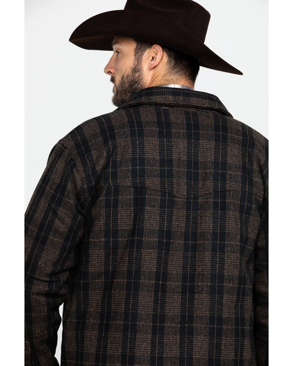 Brown Large Snap-Front Jacket P858