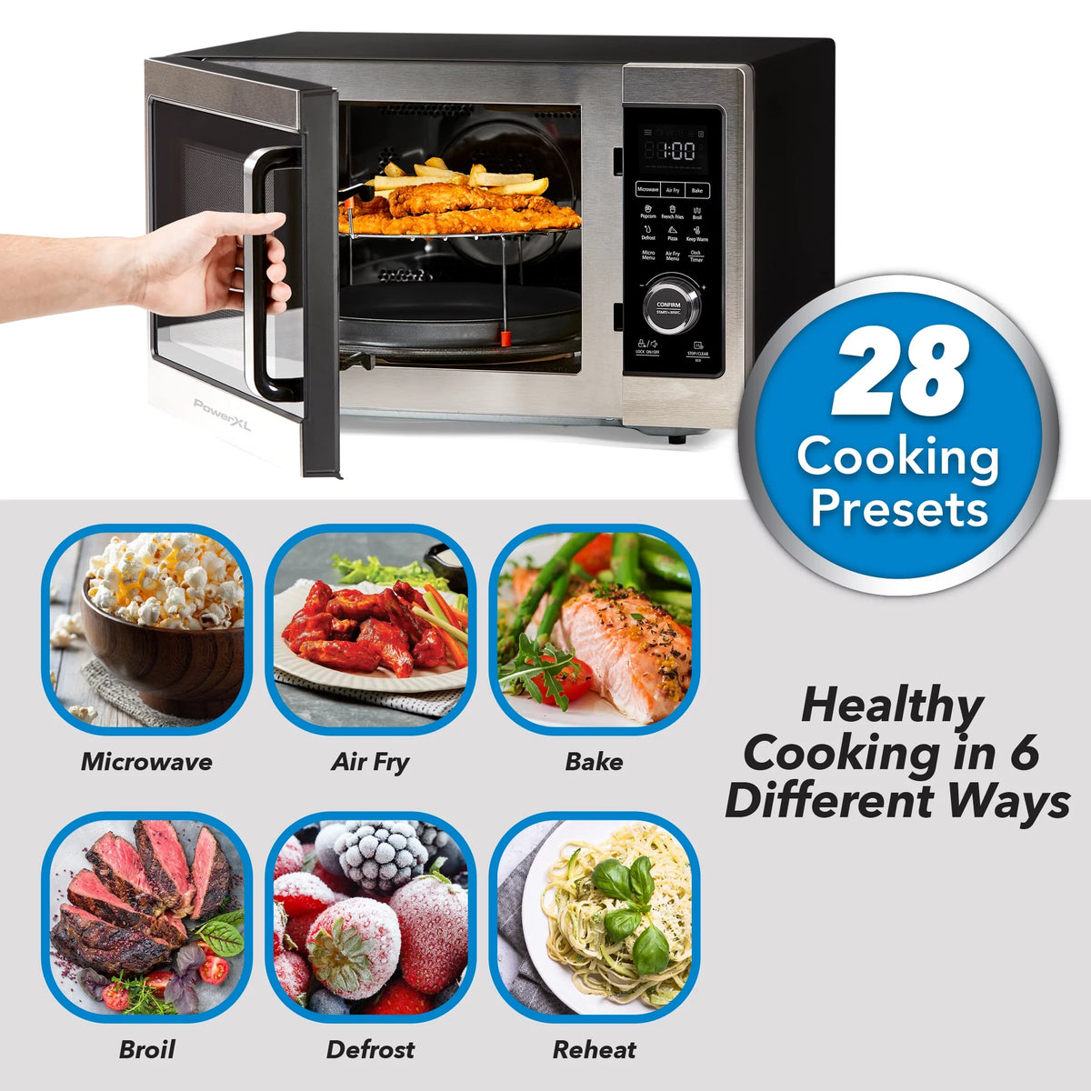 Stainless Steel Black Microwave Air Fryer N979293