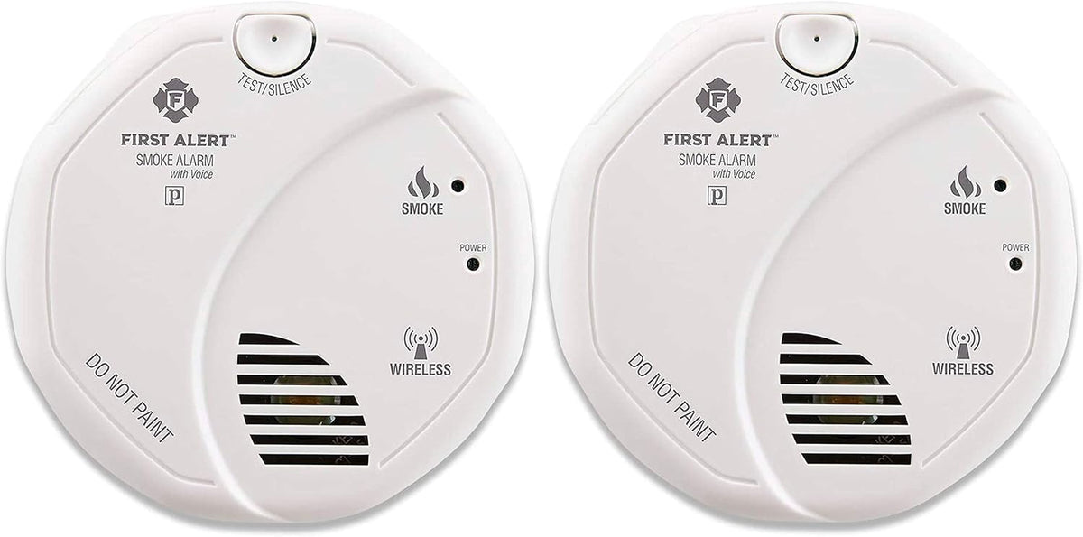 Wireless Interconnected Battery Operated Smoke Alarm 2 Pack R781