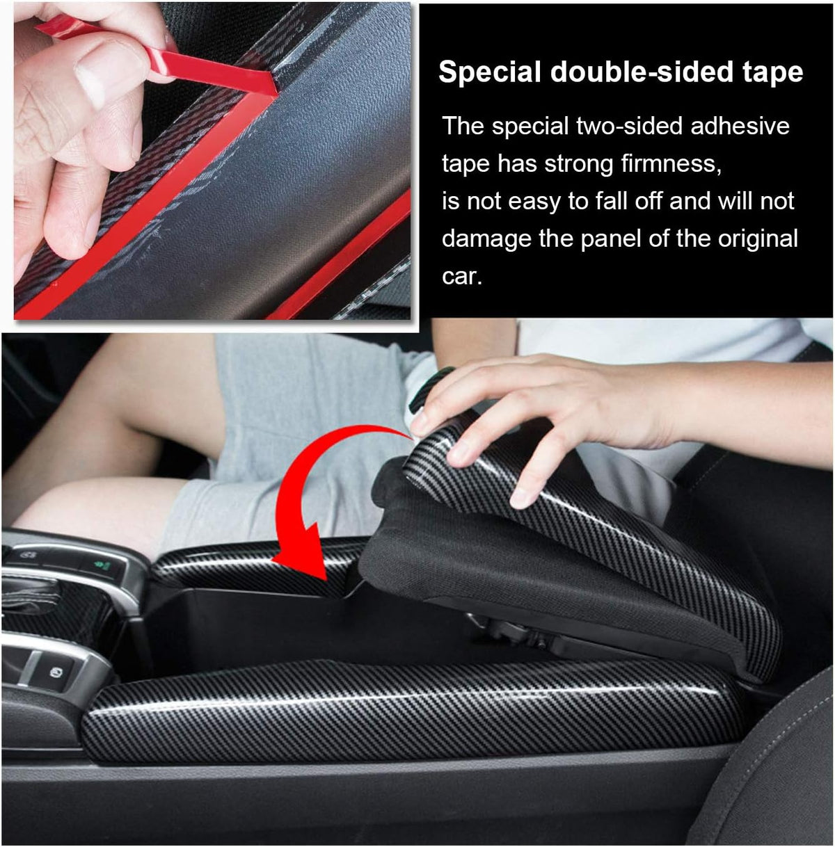 Carbon Fiber Car Armrest Cover Pack of 2 P841911
