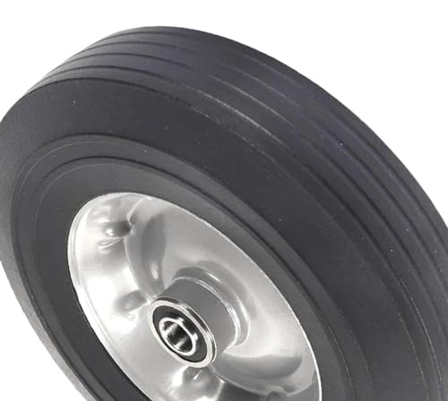 10-Inch Solid Rubber Tire Wheels Replacement 4.10/3.50-4" Flat Free Tire for Hand Truck (2-Pack) T4479