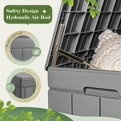 85 Gallon Waterproof Resin Deck Box with Padlock X356