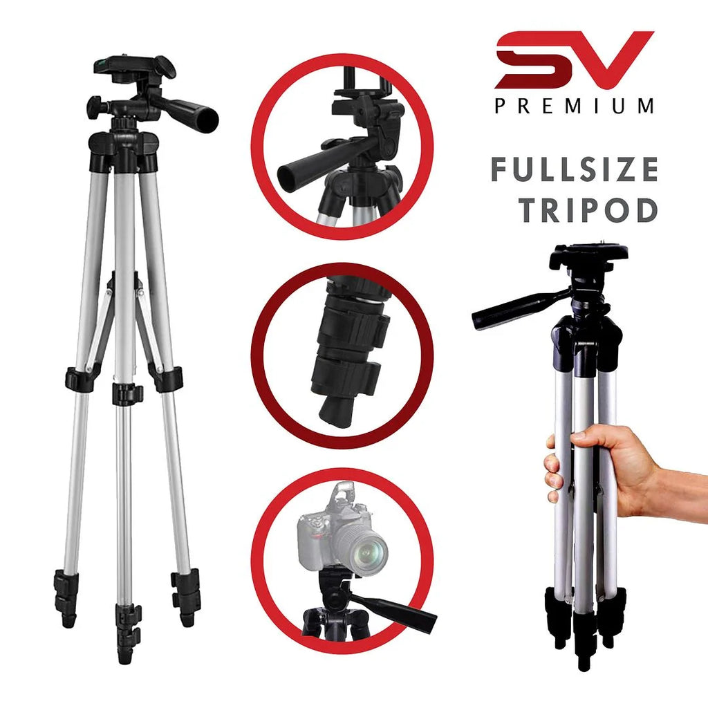 DSLR Camera Bundle with 18-55mm + 75-300mm Zoom Lens + 128GB Card + Case + Tripod O6778