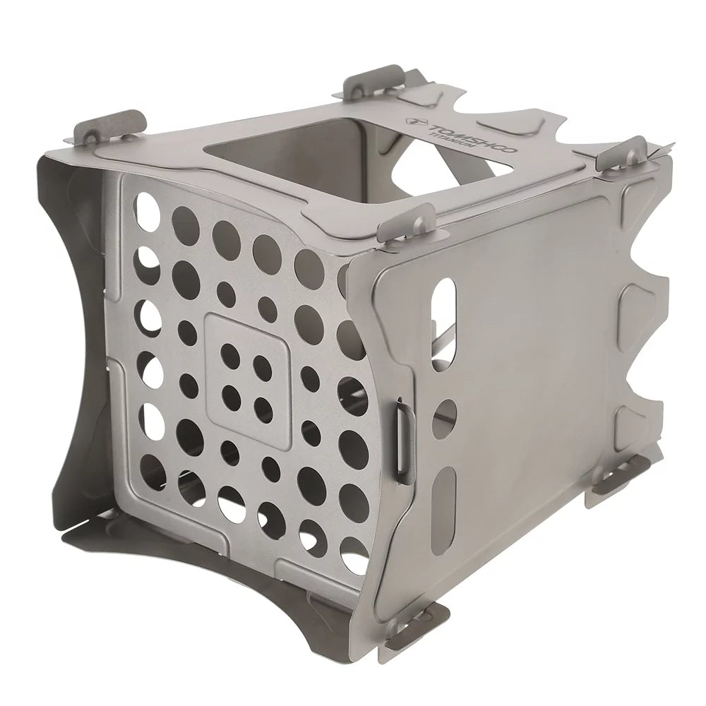 Portable Titanium Wood Camping Stove Q385