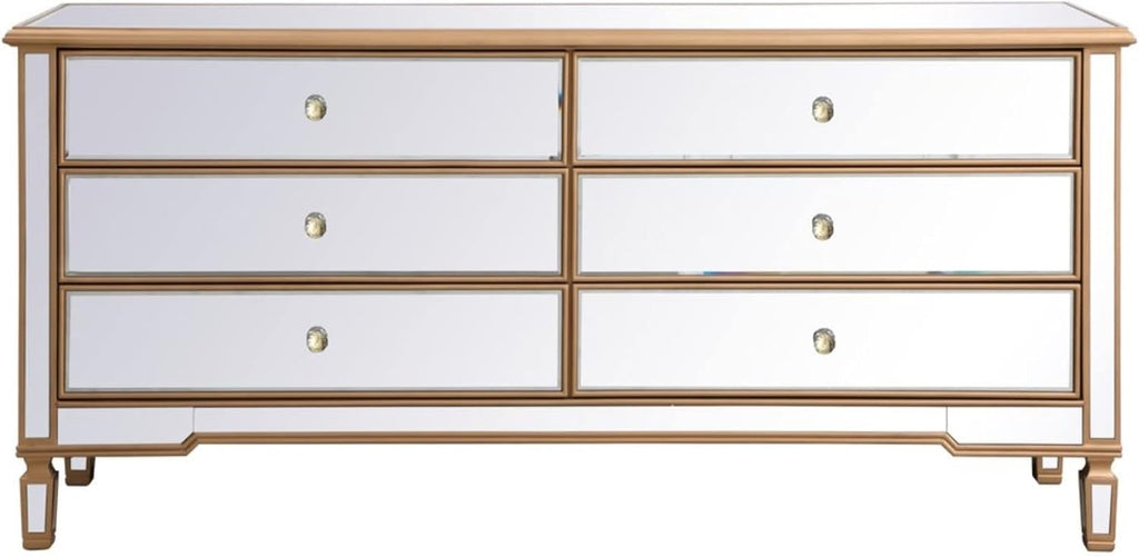 Antique Gold Mirrored Chest I90449