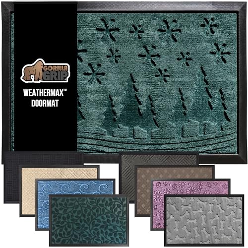 Gray Diamond 17x29 Natural Rubber Doormat P919469