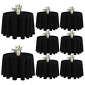 8 Pack Black 120 inch Round Polyester Table Cloth U8540
