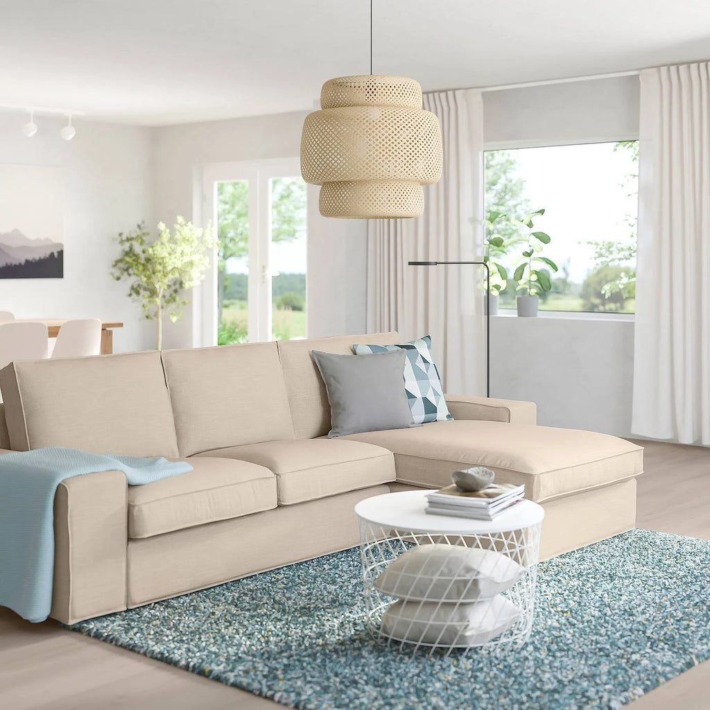 Beige Sofa with Chaise E953