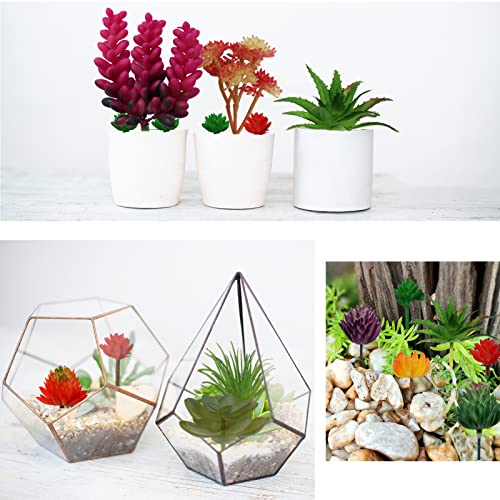 22pcs Green Artificial Succulents A9101