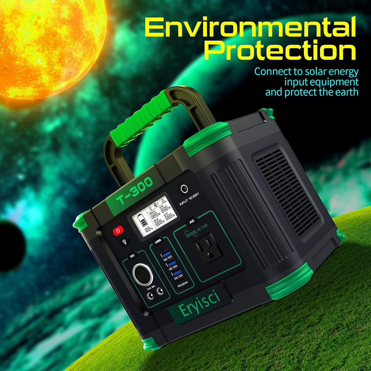 300W Portable Power Station with 110V AC Outlet O509472