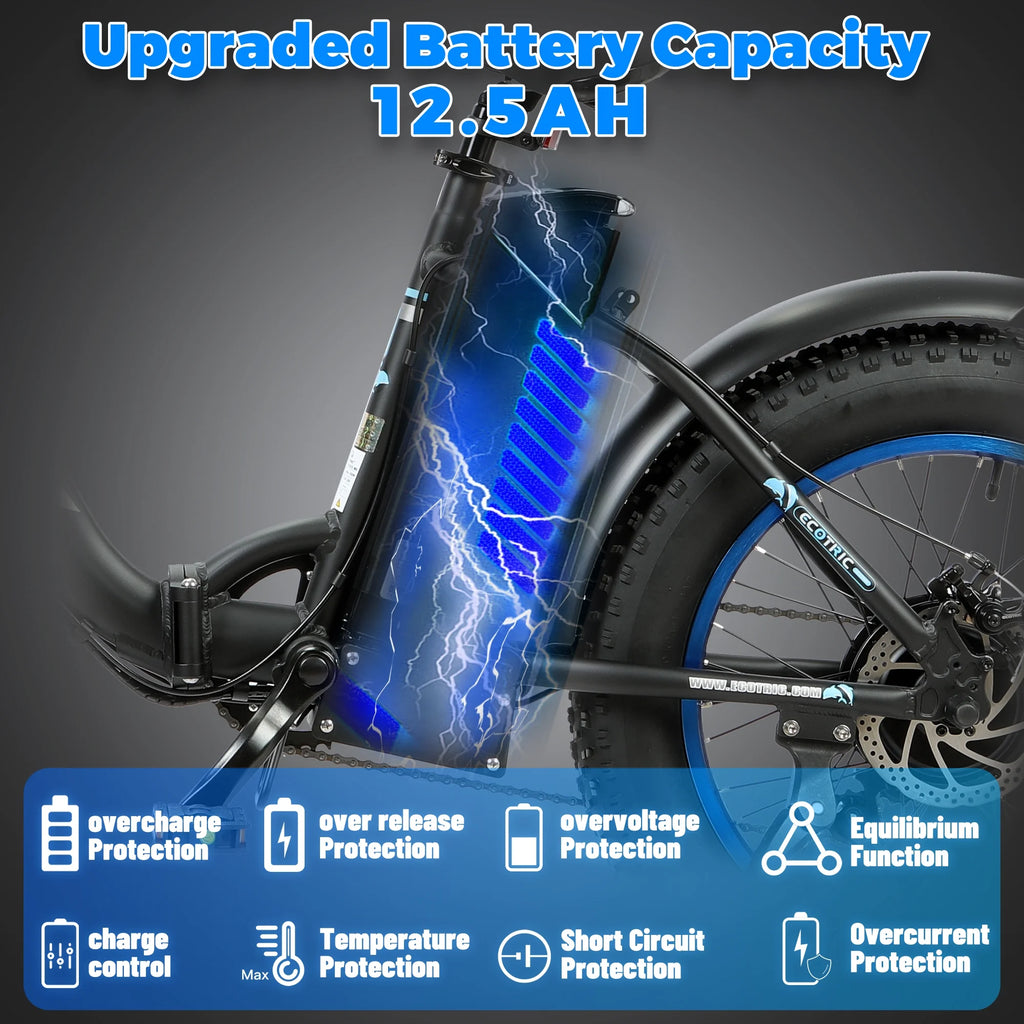 Foldable 20" 500W 36V Electric Bicycle Fat Tire Removable Battery 7 Speed D146764