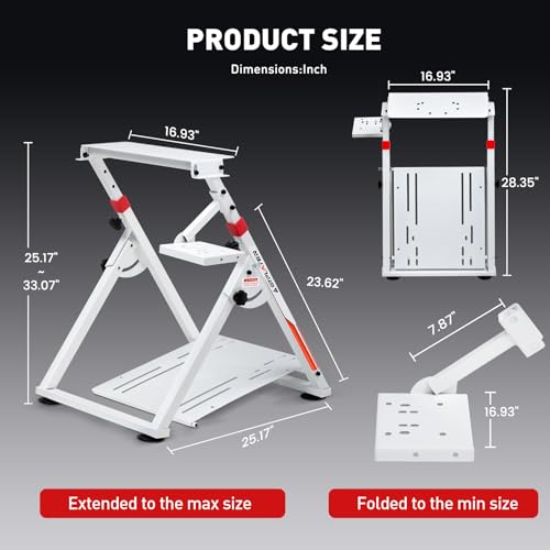 Black Sim Racing Wheel Stand with Shifter Mount L622095