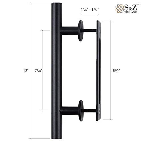 20 in x 84 in Elephant Gray Solid Wood Barn Door with Sliding Door Hardware Kit J2855