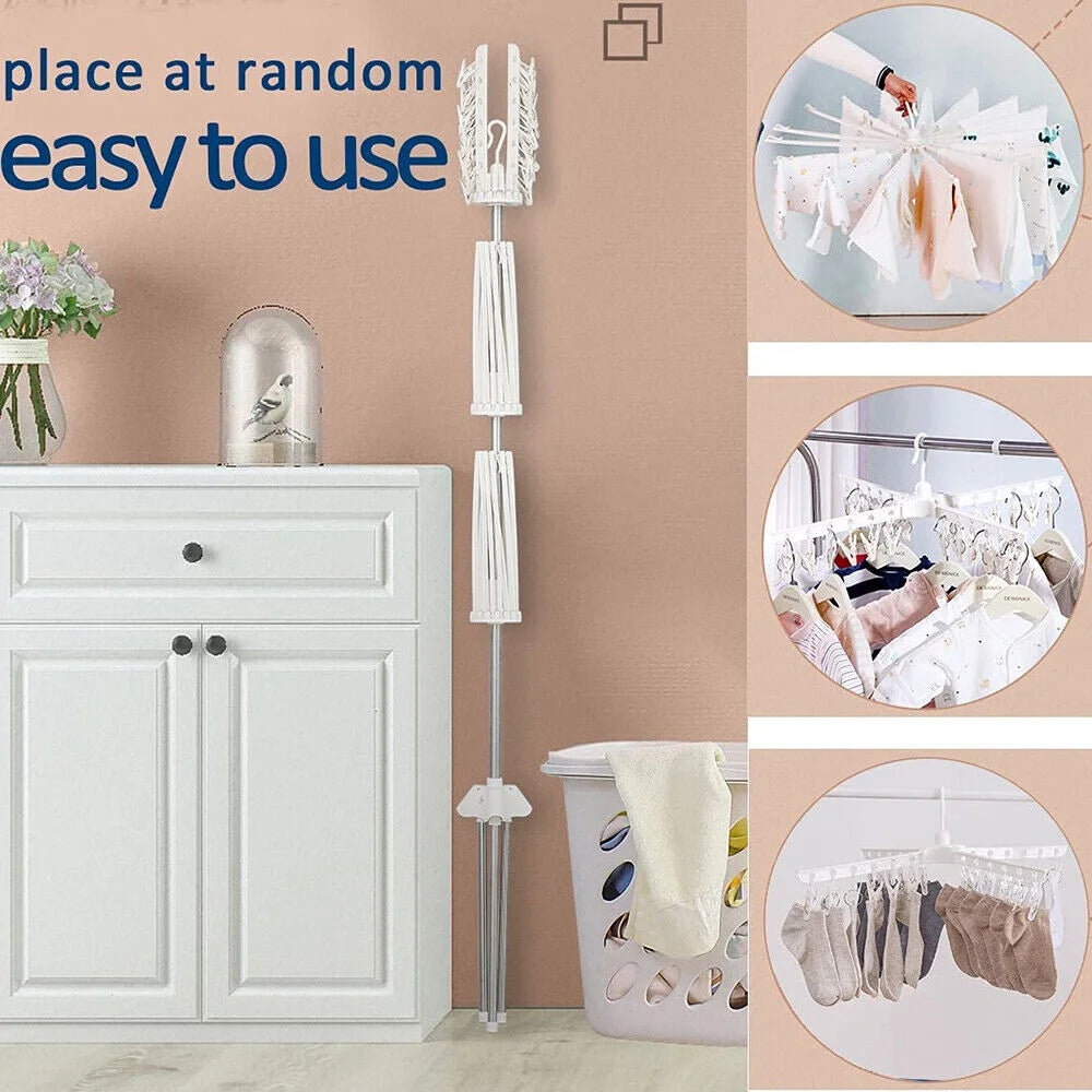 360 °Rotation Tripod Drying Rack Laundry Hanger N644012