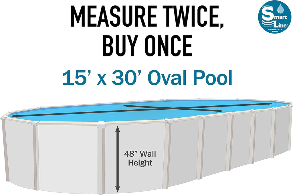 15-Foot-by-30-Foot Oval 48-Inch Wall Height 25 Gauge Virgin Vinyl Above-Ground Swimming Pool Liner P891