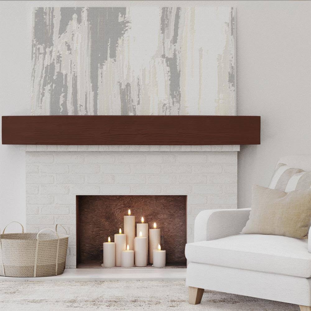 Sandblasted Faux Wood Fireplace Mantel N8636