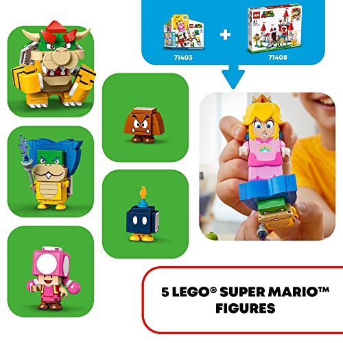 Peach’s Castle Expansion Set 71408, Buildable Game Toy with Bowser and Toadette Figures P5048