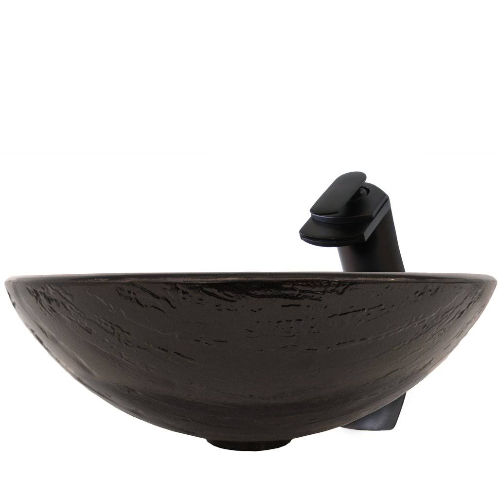 Glass Vessel Bathroom Sink Set V555996