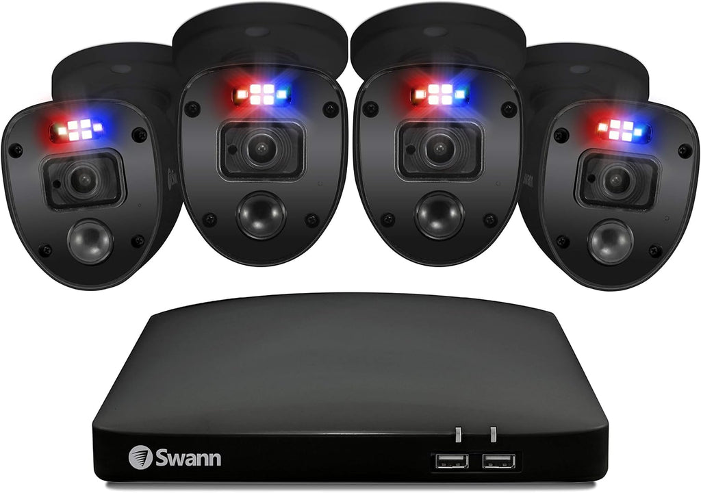 4 Channel 4 Camera Wired 1080p HD DVR Security System with 1TB HDD U90929