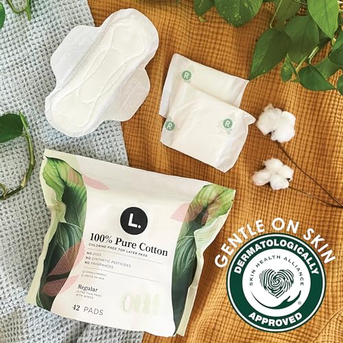 Pure Cotton Ultra Thin Pads with Wings, Unscented, 56 Count U554