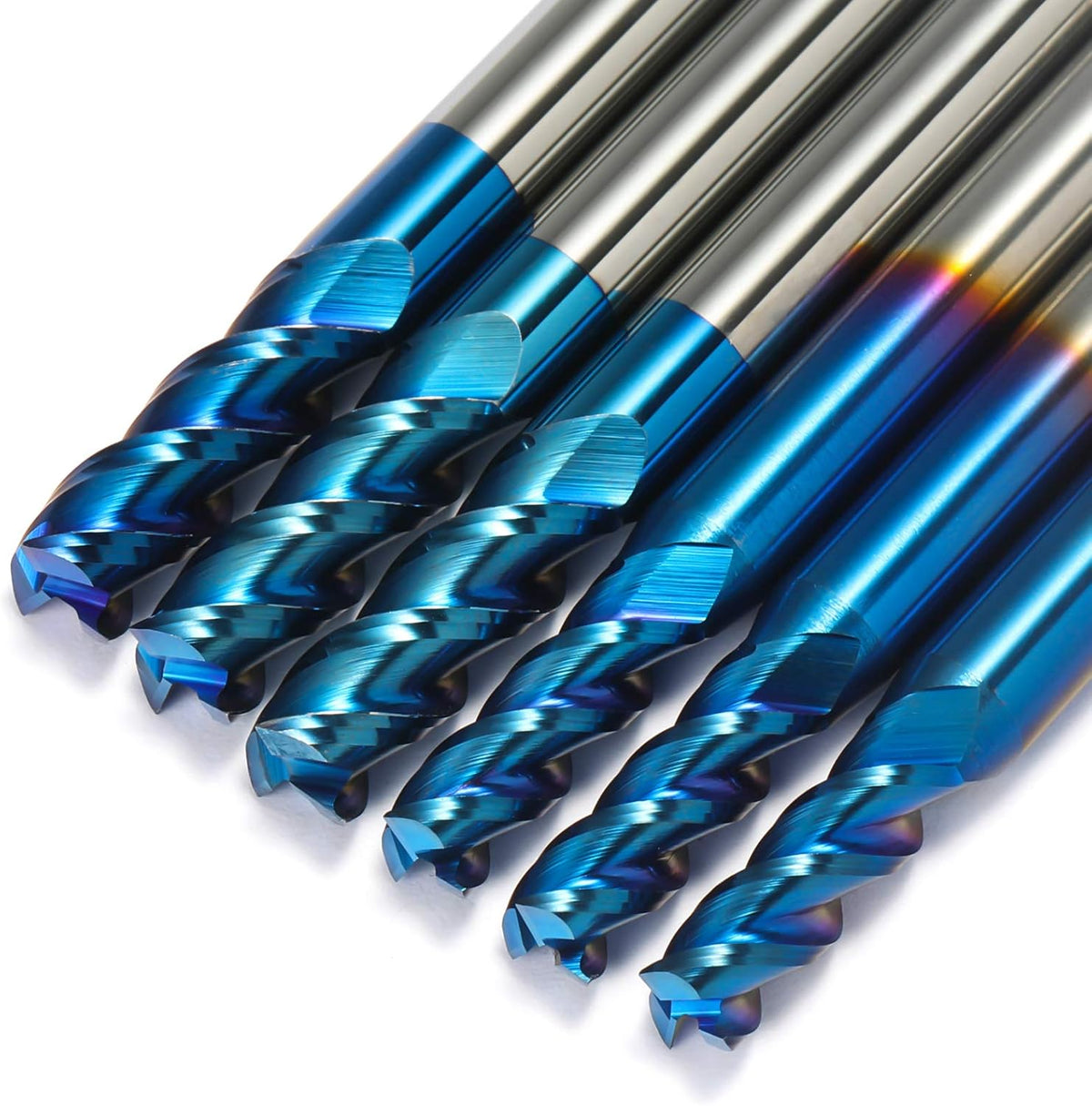 6pcs 3-Flute Square End Mill 1/4'' Shank X49278