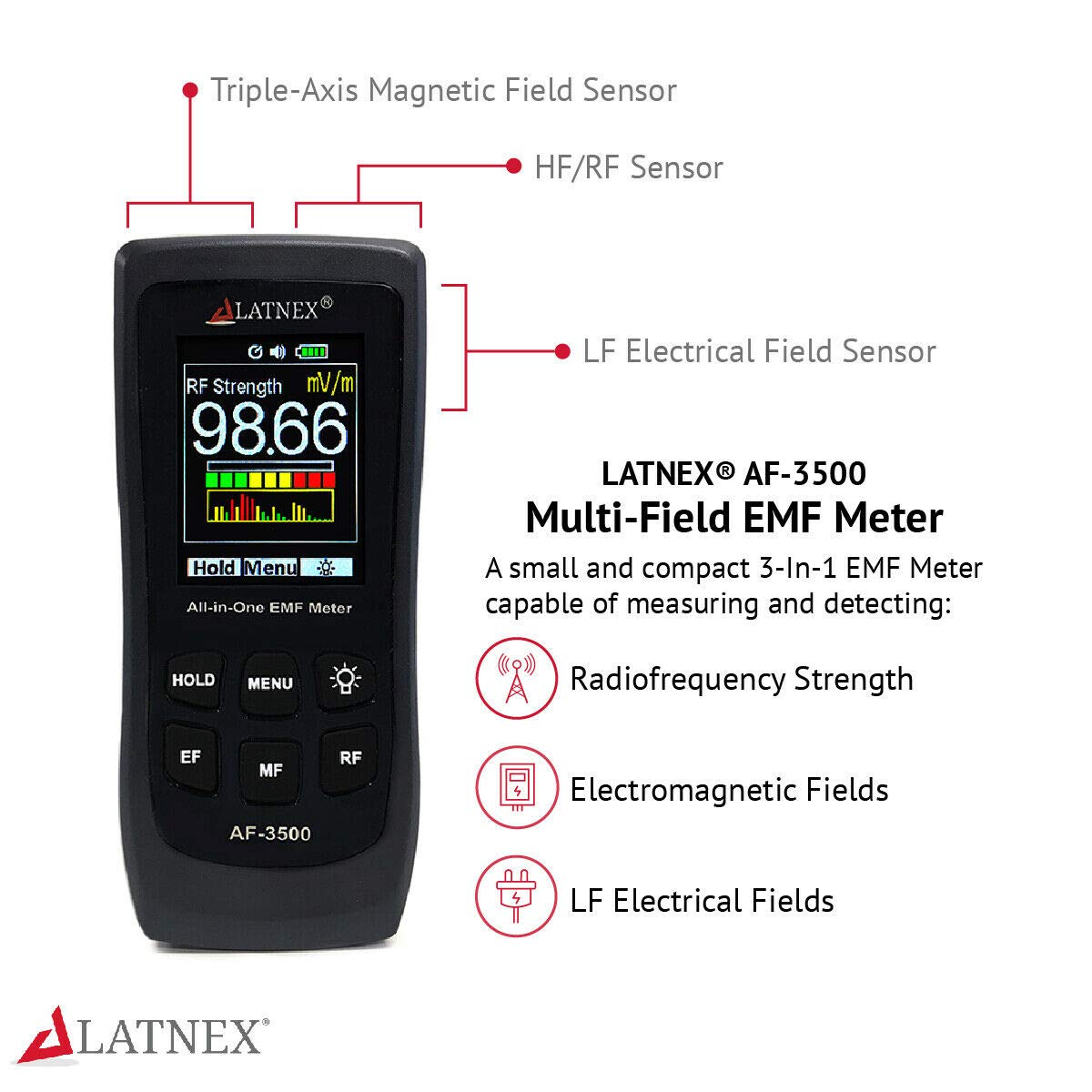 EMF Meter RF Detector L303958
