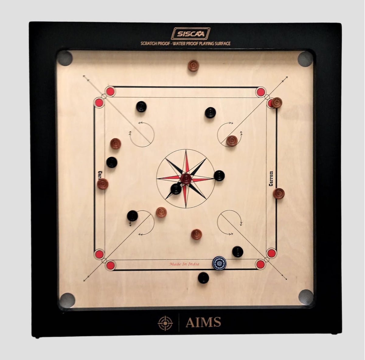 Full Size Carrom Board with Striker and Coins R498178