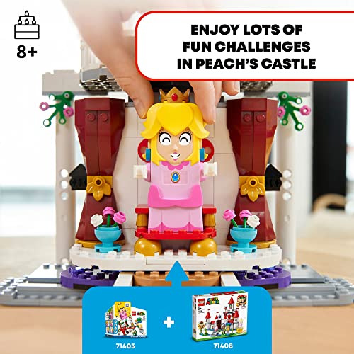 Peach’s Castle Expansion Set 71408, Buildable Game Toy with Bowser and Toadette Figures P5048