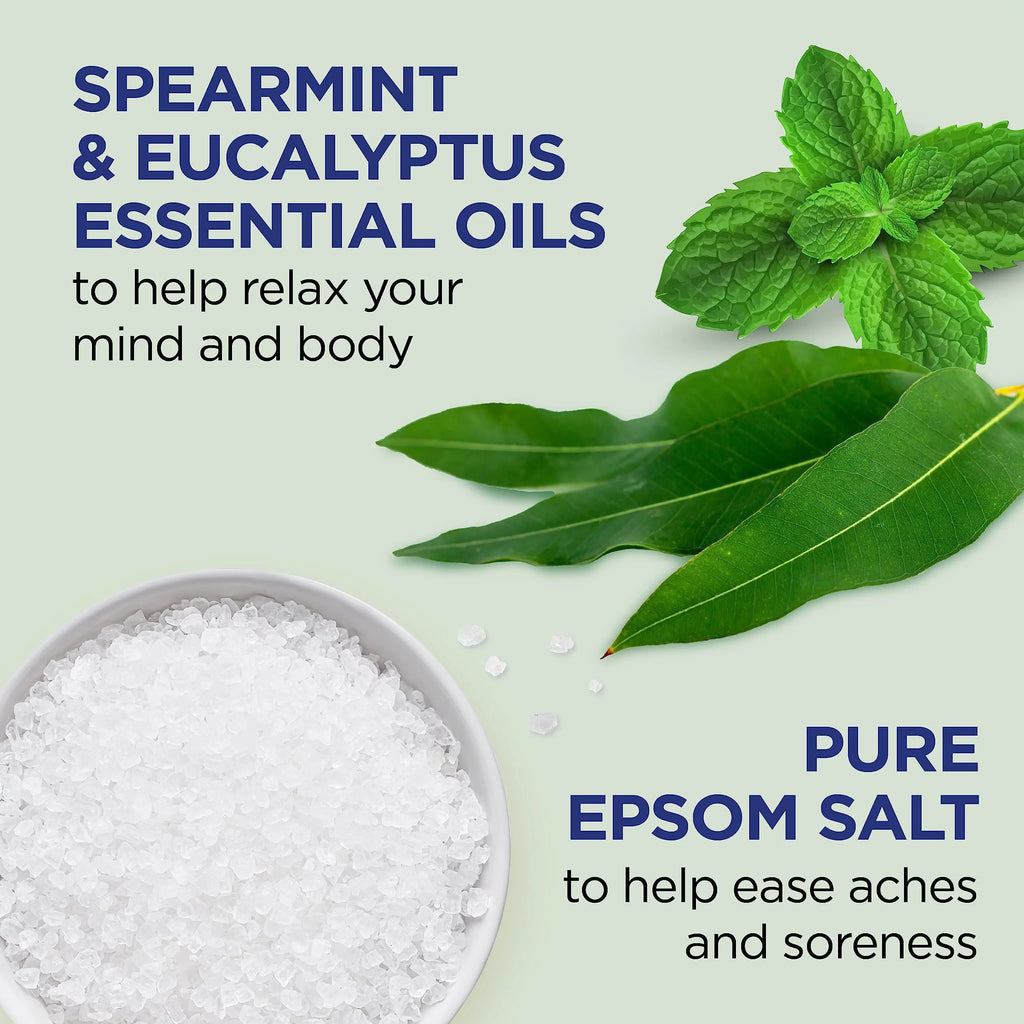 Body Wash with Pure Epsom Salt, Eucalyptus & Spearmint, 24 Fl Oz (Pack of 4) M26094