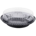 9x22 Black Pie Container with Clear High Dome Lid W29100
