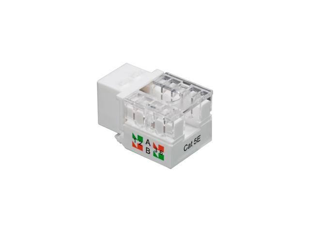 Cat5e Ethernet Keystone Adapter Right Angle White 100-Pack Y7856