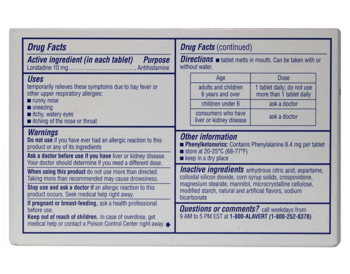 Alavert Allergy Orally Disintegrating Tablets, Non-Drowsy Antihistamine, 60 Count V440887