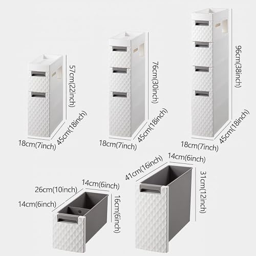 Narrow Slim Storage Cabinet with 2 Drawers C207046