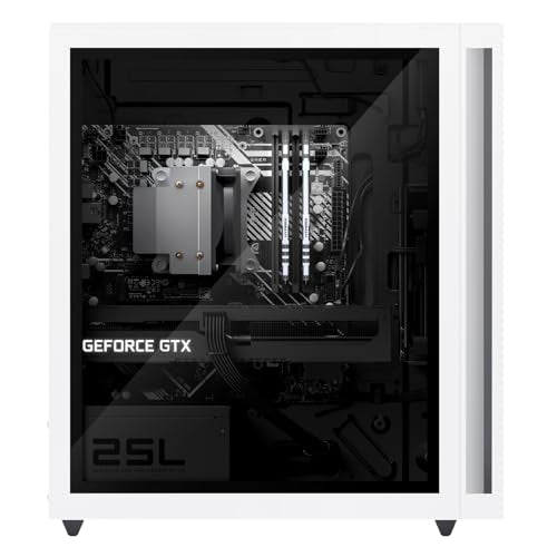 White Gaming Desktop PC with AMD Ryzen 5 5600G, GeForce GTX 1660 Super, 16GB RAM, 1TB SSD K2825