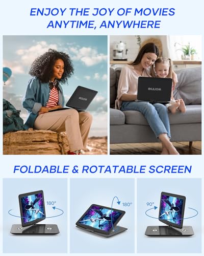 17.9" Portable DVD/CD Player with 15.4" Swivel Screen P974