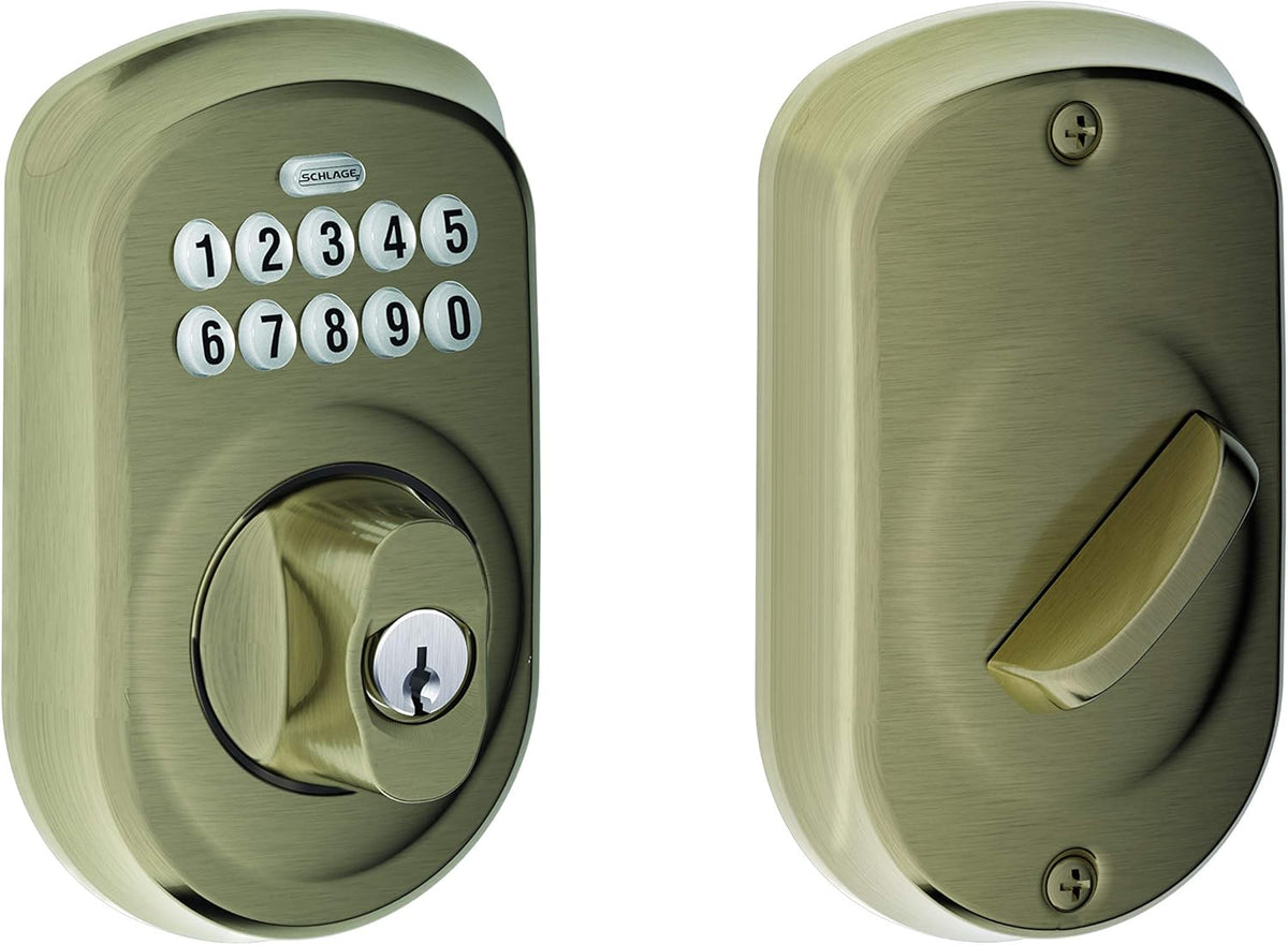 Keypad Deadbolt Electronic Keyless Entry Lock Bright Brass Q13807