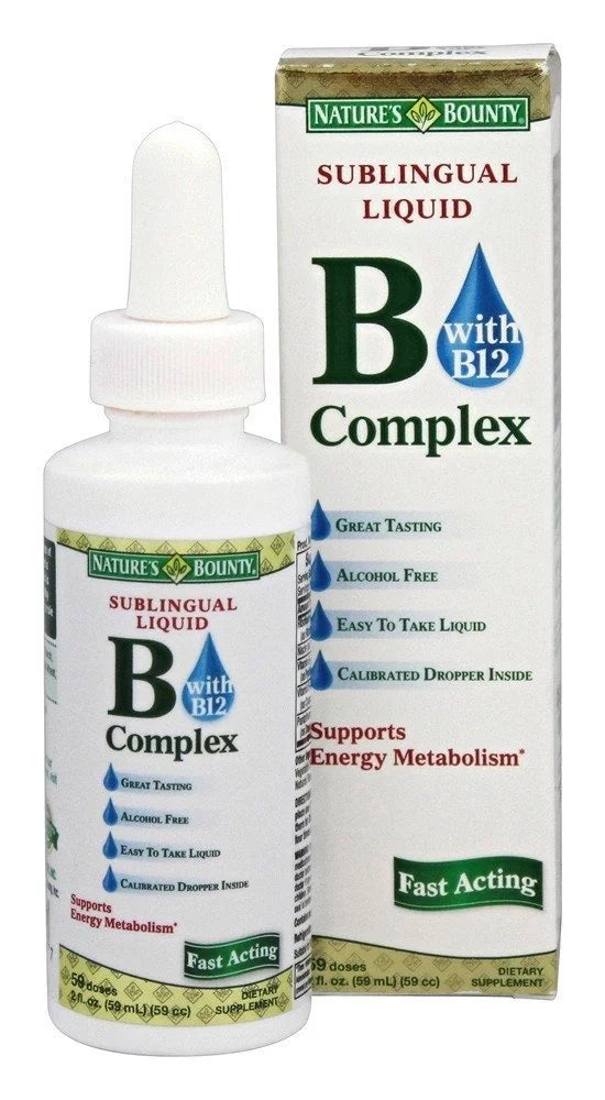 4 Pack Vitamin B Complex Sublingual Liquid 2 Oz Each M345