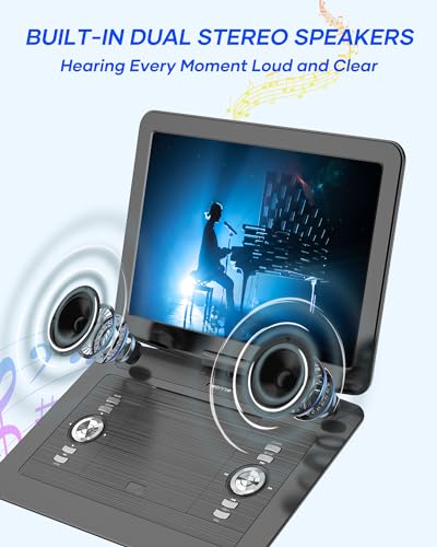 17.9" Portable DVD/CD Player with 15.4" Swivel Screen P974