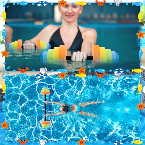 Adjustable Aquatic Exercise Dumbbells with 4 EVA Foam D148632