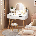 Makeup Vanity with Mirror and 2 Drawers N899853